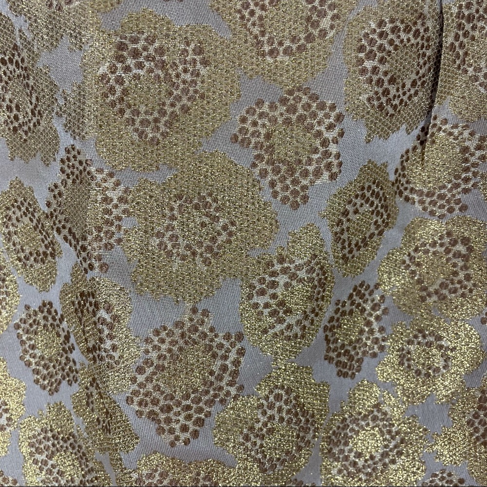 J.Crew Factory Gold Metallic Print Short Skirt - Picture 7 of 7